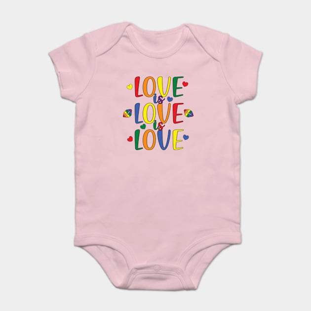 Love Is Love Is Love Baby Bodysuit by JaiStore